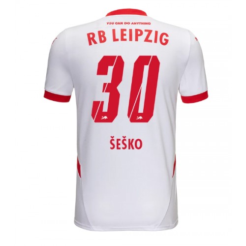 Moški Nogometni dresi RB Leipzig Benjamin Sesko #30 Domači 2024-25 Kratek Rokav